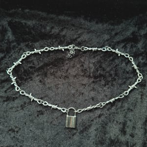 Image of Barb Padlock Necklace