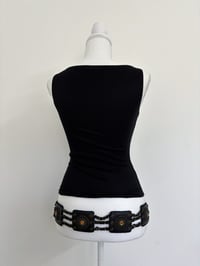 Image 3 of Vintage black spider top // S