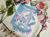 Image 3 of The Moth Tarot Card Riso Print