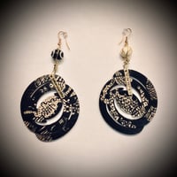 Image 3 of Follow Your Bliss Wood Earrings