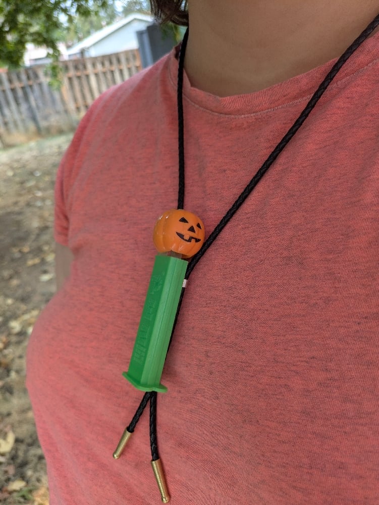 Image of Pumpkin Pez Bolo Tie