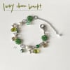 'good luck' four-leaf clover bracelet