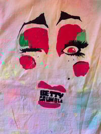 Image 1 of Grumble Face on T Shirt tie dye rainbow (5XL)