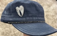 Image 1 of Cadet Hat Crystal Angel Wings