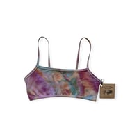 Image 1 of XS (32) Cotton-Blend Strappy Bralette in Earthy Agate Ice Dye