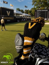 Image 2 of Vanderbilt COMMANDERS custom College hand knit Golf Club Cover fan gift