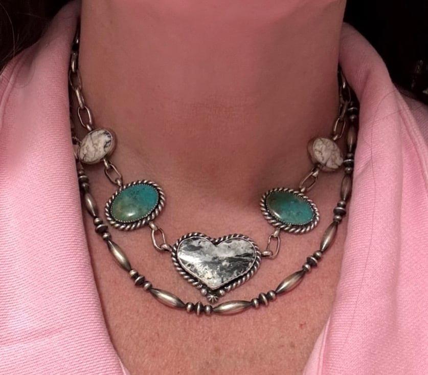 Image of Kingman & White Buffalo Choker/short necklace