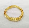 Polished Light Amber Braclet - round beads