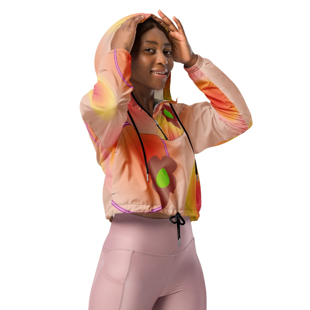 Image of Nudist Flower Glow cropped windbreaker