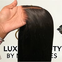 Image 1 of 4x4 HD RAW HAIR BONE STRAIGHT WIG