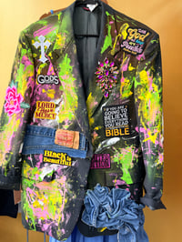 BLACK IS BEAUTIFUL CUSTOM PAINTED SASSY BLAZER