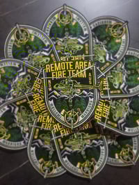 Image 1 of Large Green & Gold 'R.A.F.T'  woven patch