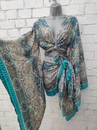 Image 3 of Pefkos co ord sarong set - Turquoise