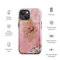 Image 18 of Pastel Pink Tattered Texture Rose Gold Goth Lolita Kawaii Inspired Tough Case for iPhone®