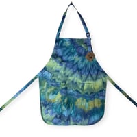 Image 1 of 100% Cotton Adult Pocket Apron in Sublime Agate Ice Dye