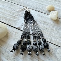 Image 1 of Ugashiks with Snowflake Obsidian & Onyx