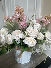 Image 1 of MIXED BUCKET BOUQUET - PINK MIX
