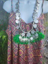 Image 2 of Pefkos maxi dress - Red green checks  Size 10-18 uk