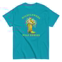 Image 10 of Unisex classic tee, Wildflowers Wild Horses Cowgirl Western Boot Sunflowers Tee