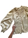 70s Gunne Sax satin poet sleeve blouse