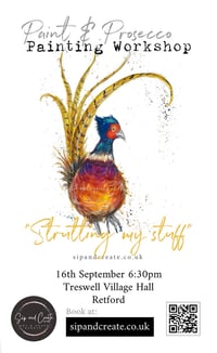 Image 2 of Paint a Quirky Pheasant at Treswell, Retford 