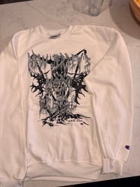 Image 2 of NJ Most Brutal Champion White Crewneck 