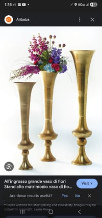 Image 1 of Gold slim centerpieces for flower balls 
