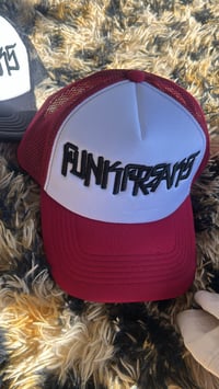 Image 3 of ♡︎ FUNKFREAKS TRUCKER HAT , BURGUNDY ♡︎