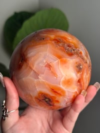 Image 5 of XL BANDED CARNELIAN SPHERE -MADAGASCAR- C