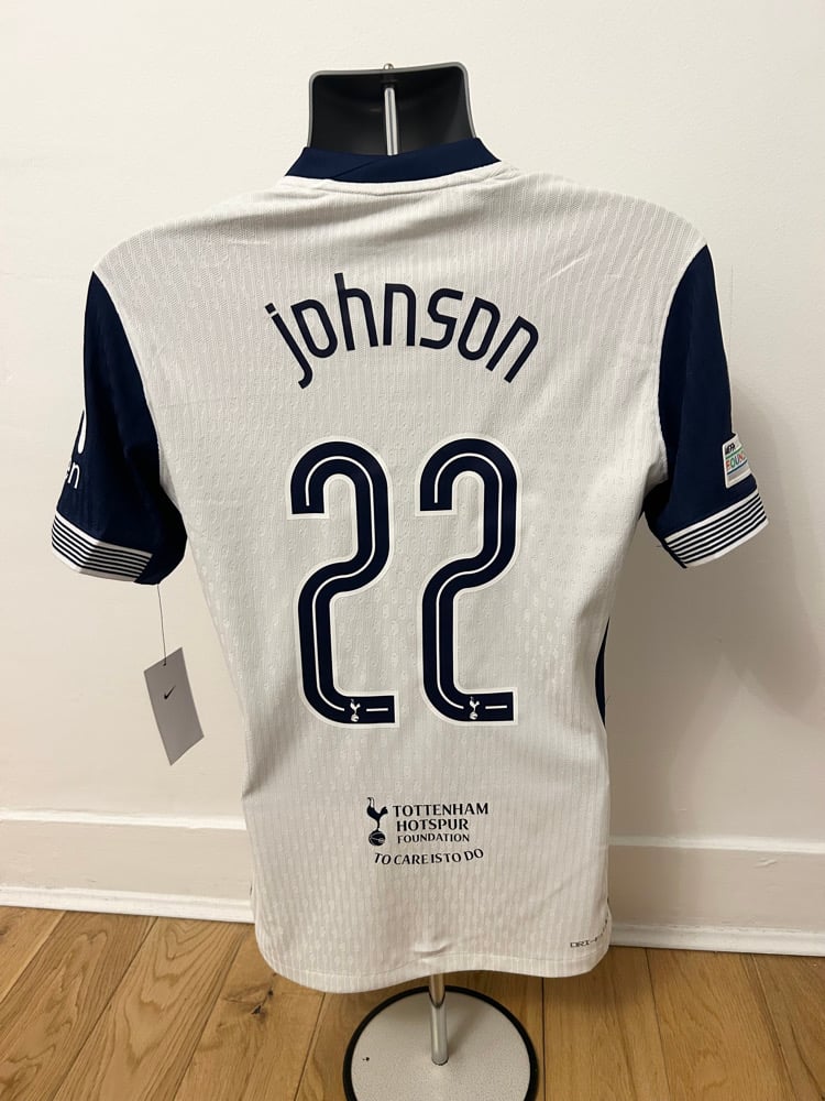 Image of Tottenham Hotspur “JOHNSON 22” Vaporknit 2024/25 Home Europa Final Shirt  (M)