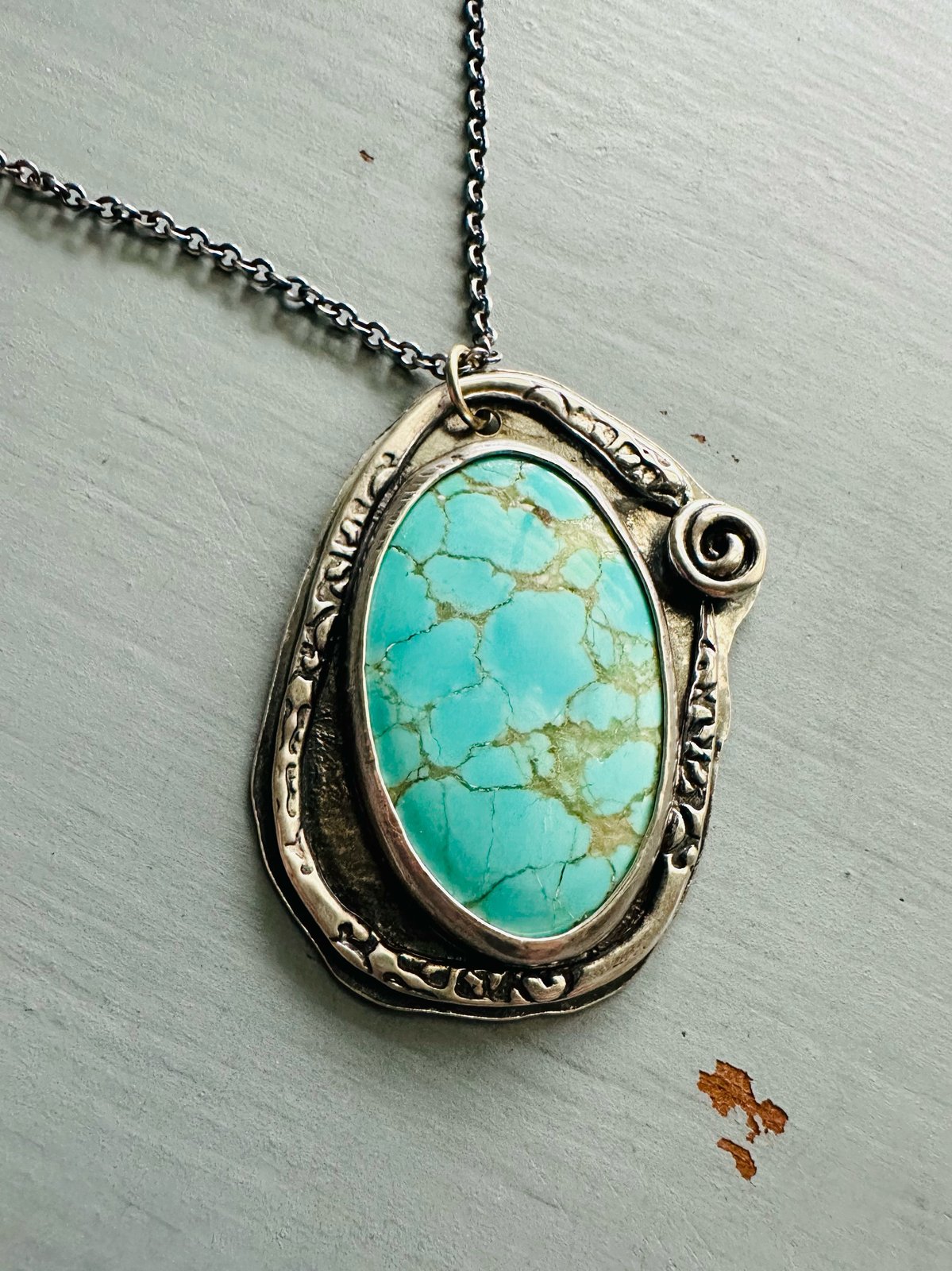 Number 8 Mine turquoise necklace | peaces of indigo