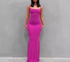 Sexy Sleeveless Bodycon Backless Long Maxi Pure Slim Down Suspender Dress
