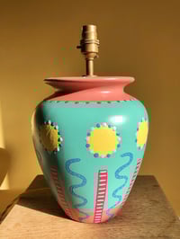 Image 4 of Suns and Snakes Ceramic Lamp