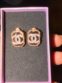 Image 1 of Colored CC Earrings 