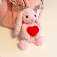 Image 1 of Pink Bunny with heart