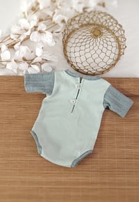Image 1 of Newborn boy photoshoot bodysuit | Amir | sage | celadon