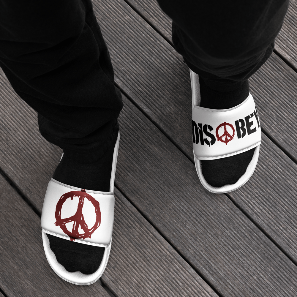 PRINTED DISOBEY MENS SLIDES