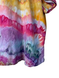 Image 3 of ♻️ UPCYCLED S Linen Blend Resort Shirt in Bright Agate Ice Dye
