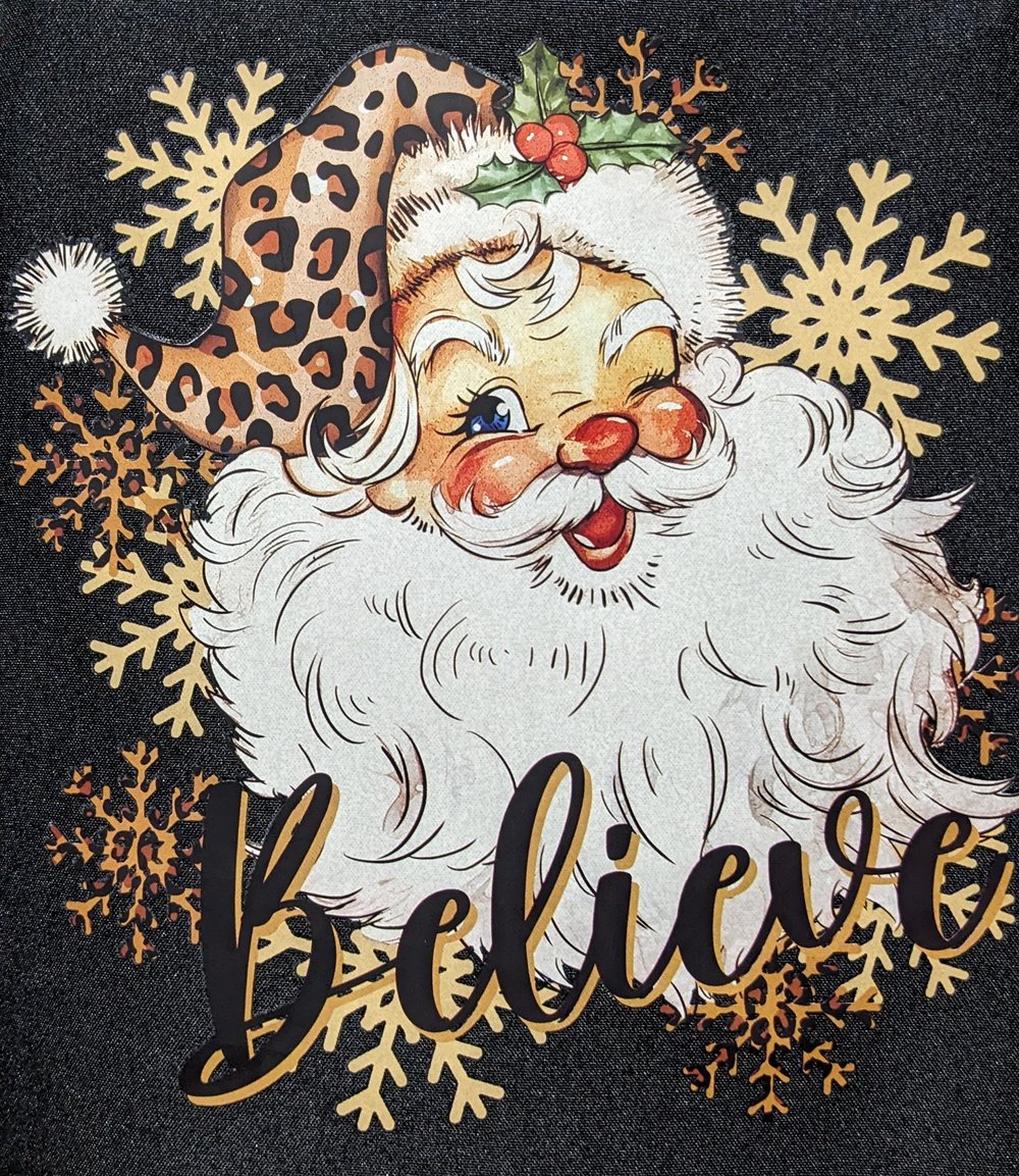 Image of Santa Believe Christmas Apron (black)