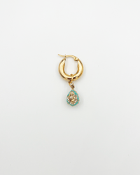 Image 1 of BOUCLE GOUTTE TURQUOISE