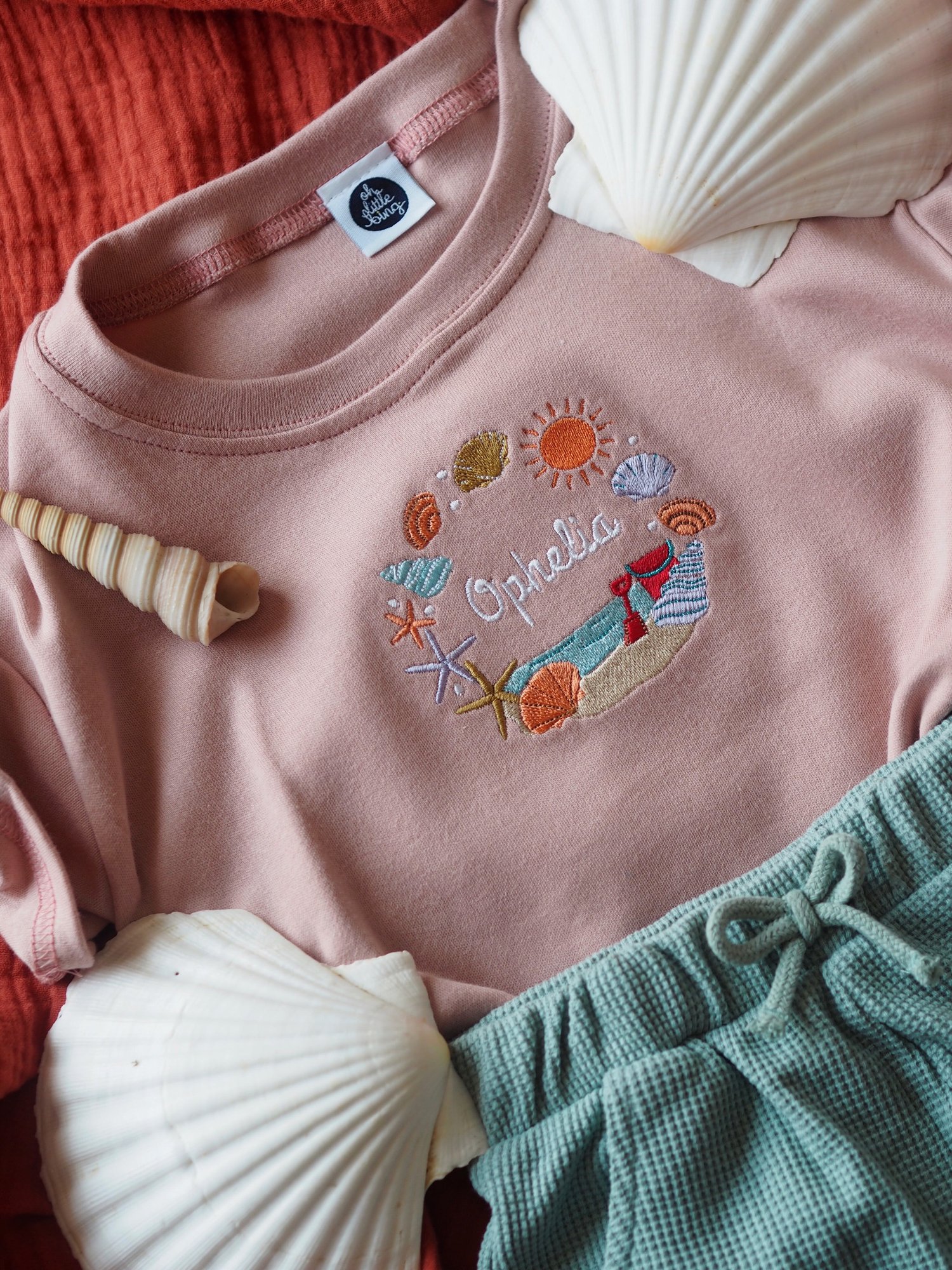 Image of Sea Shells & Sunshine - Dusty Pink Tee