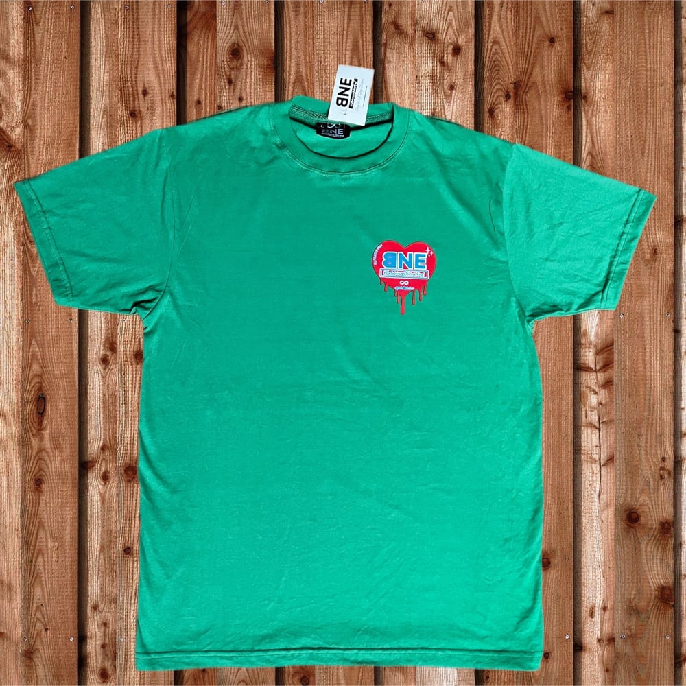BNE Drippy Heart Tee (green)
