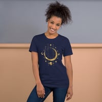 Image 13 of Astronomy Inspired Gold Lunar Phases Unisex t-shirt