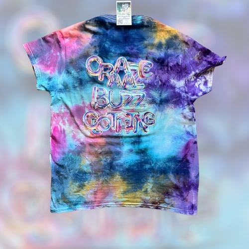Image of CB Bubble logo tie-dye tee