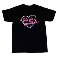 Image 2 of Yaoi Girl glitter neon holo T-shirt