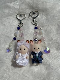 Image 2 of Wedding Couples Keychain Set