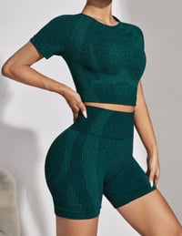 Image 2 of Seamless High Elastic Space Dye Sports Set