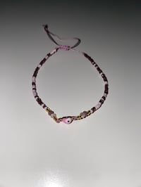 Image 1 of Pink evil eye purple/pink bracelet 