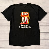 Image 3 of Vintage Bud Light Fishing Beer Tee - L