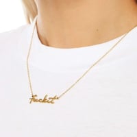 Image 1 of Hoops & Chains Fuck It Necklace 